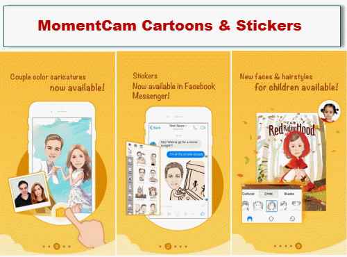 program aplikasi edit foto android terbaik MomentCam Cartoons & Stickers