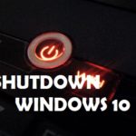 cara shutdown windows 10